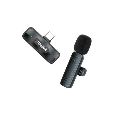 Digitek® (DWM-006 PRO Wireless Microphone & Receiver with Type-C Connector, 4Hr Battery